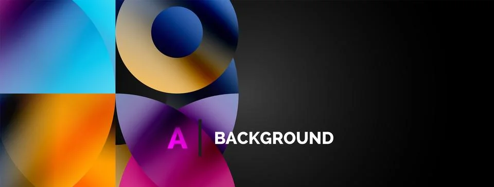 Circle and triangle abstract background. Concept for creative technology Stock Illustration