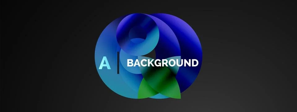 Circle and triangle abstract background. Concept for creative technology Stock Illustration