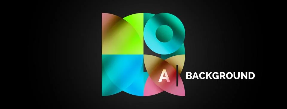 Circle and triangle abstract background. Concept for creative technology Stock Illustration