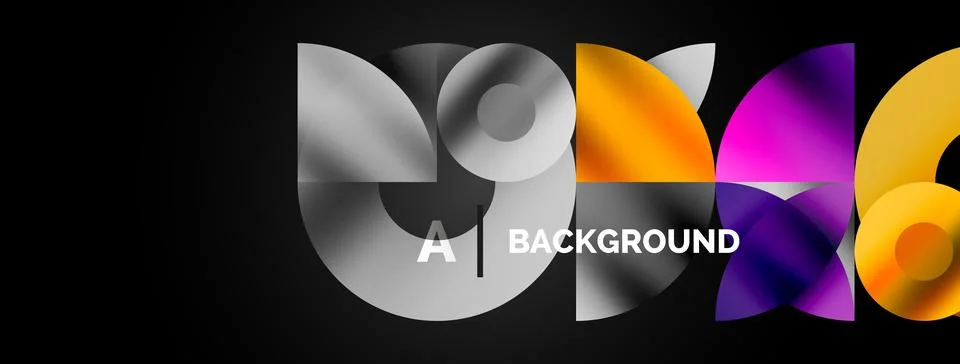Circle and triangle abstract background. Concept for creative technology Stock Illustration