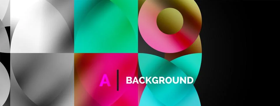Circle and triangle abstract background. Concept for creative technology Stock Illustration