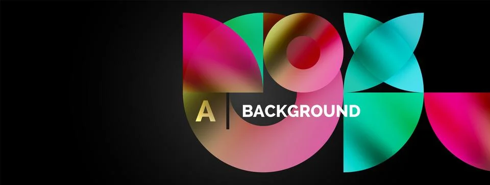 Circle and triangle abstract background. Concept for creative technology Stock Illustration