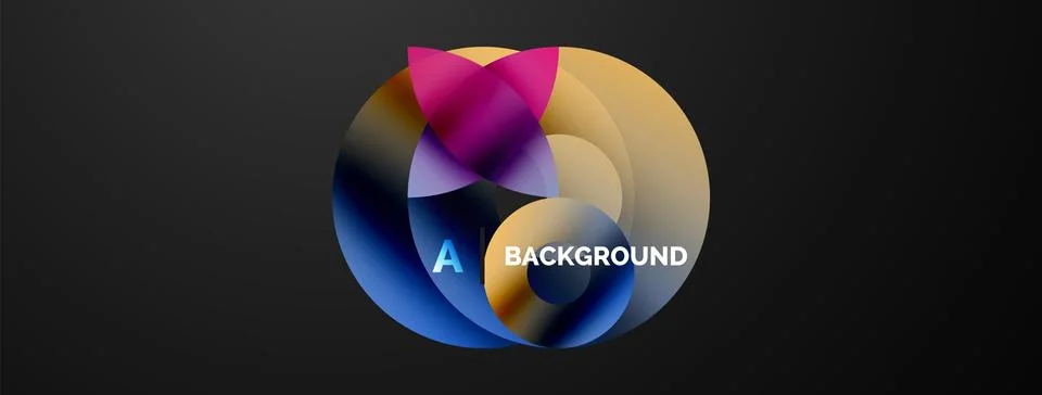 Circle and triangle abstract background. Concept for creative technology Ilustración de archivo