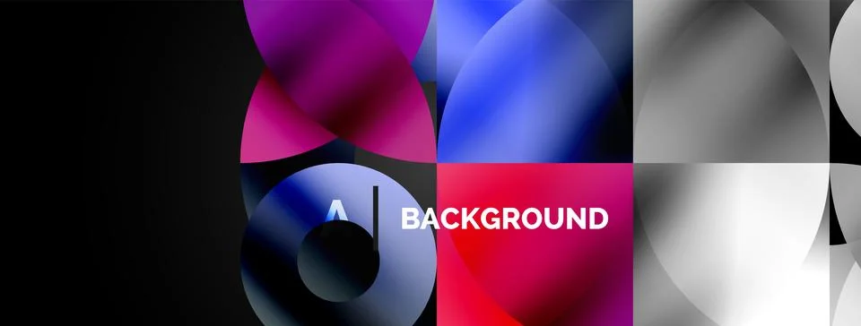 Circle and triangle abstract background. Concept for creative technology Stock Illustration