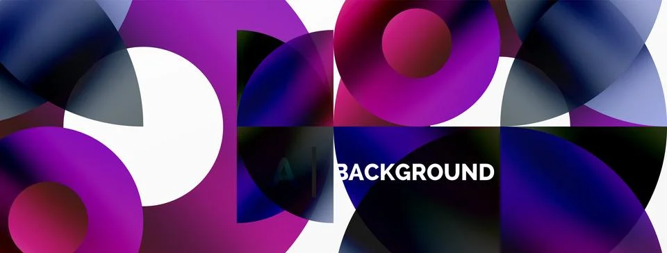 Circle and triangle abstract background. Concept for creative technology Stock Illustration