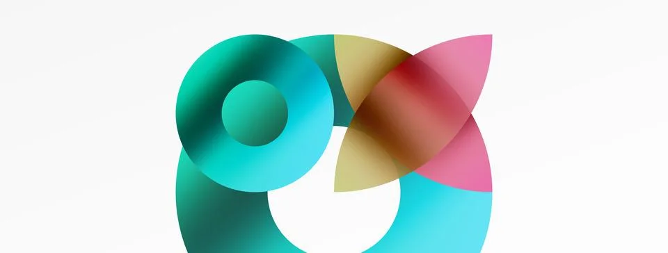 Circle and triangle abstract background. Concept for creative technology Stock Illustration