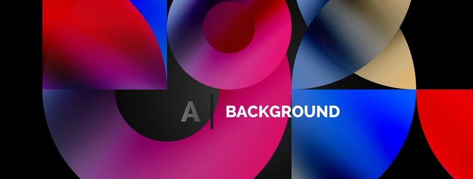 Circle and triangle abstract background. Concept for creative technology Stock Illustration
