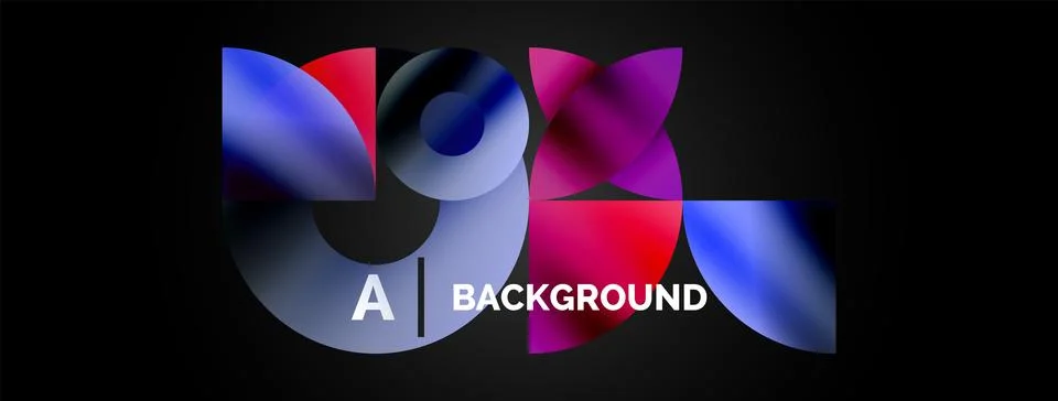Circle and triangle abstract background. Concept for creative technology Stock Illustration