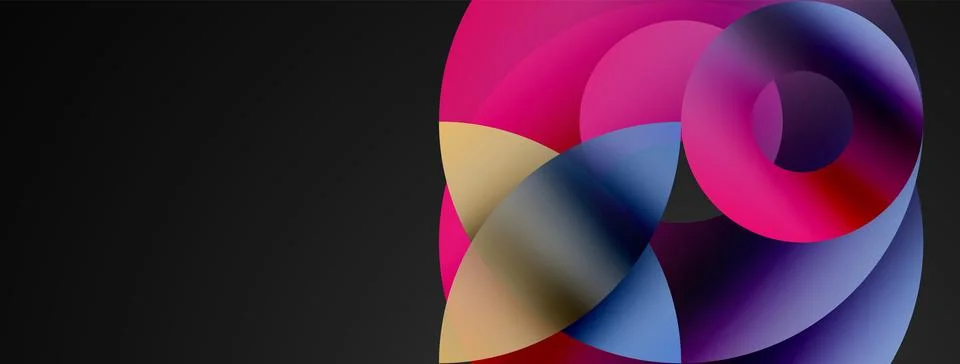 Circle and triangle abstract background. Concept for creative technology Stock Illustration