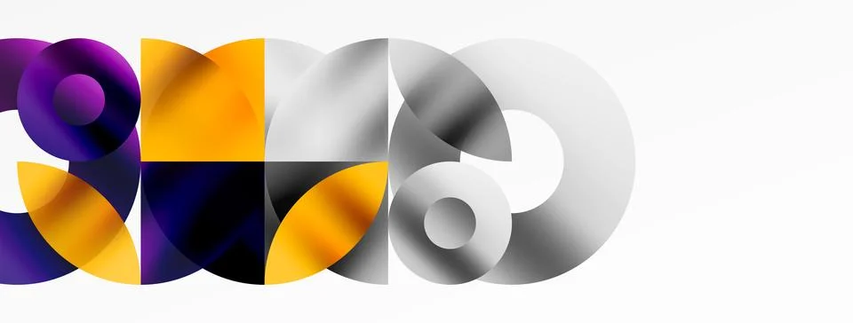 Circle and triangle abstract background. Concept for creative technology Stock Illustration