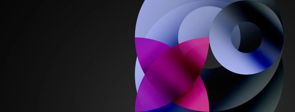 Circle and triangle abstract background. Concept for creative technology Stock Illustration