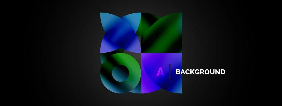Circle and triangle abstract background. Concept for creative technology Stock Illustration