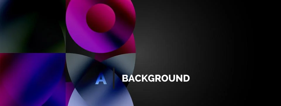 Circle and triangle abstract background. Concept for creative technology Stock Illustration