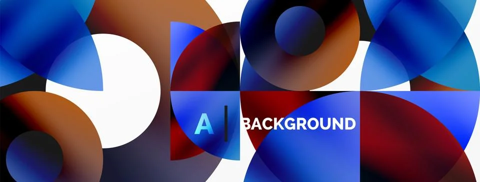 Circle and triangle abstract background. Concept for creative technology Stock Illustration