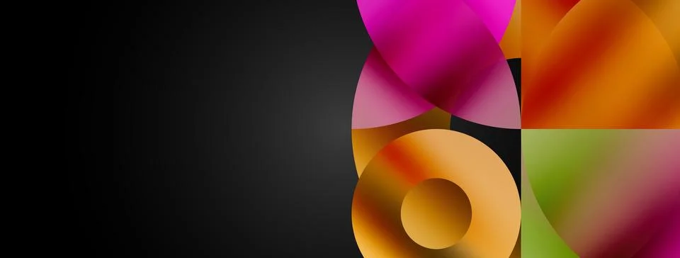 Circle and triangle abstract background. Concept for creative technology Stock Illustration