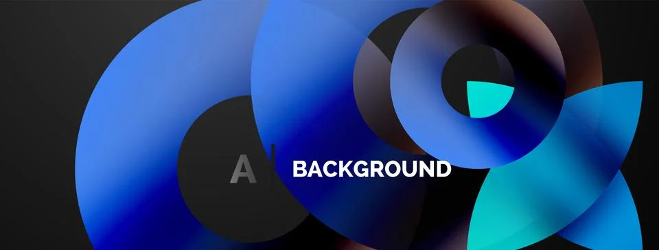 Circle and triangle abstract background. Concept for creative technology Stock Illustration