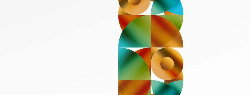 Circle and triangle abstract background. Concept for creative technology Stock Illustration