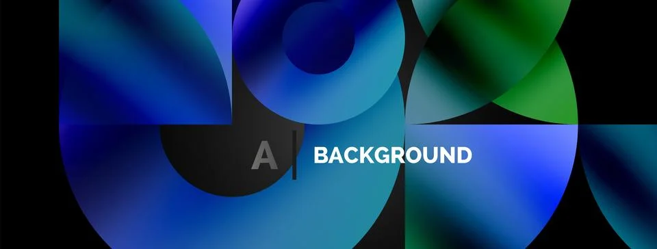 Circle and triangle abstract background. Concept for creative technology Stock Illustration