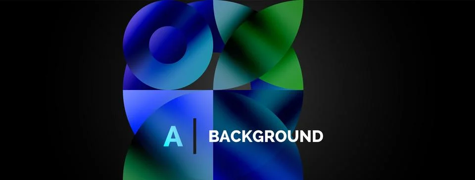 Circle and triangle abstract background. Concept for creative technology Stock Illustration