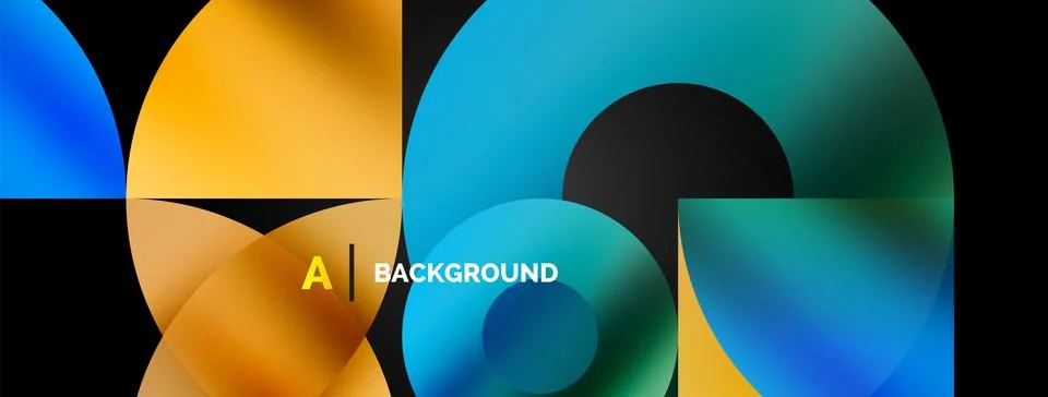 Circle and triangle abstract background. Concept for creative technology Stock Illustration
