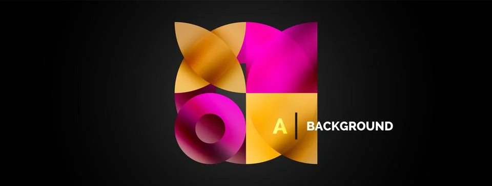 Circle and triangle abstract background. Concept for creative technology Stock Illustration