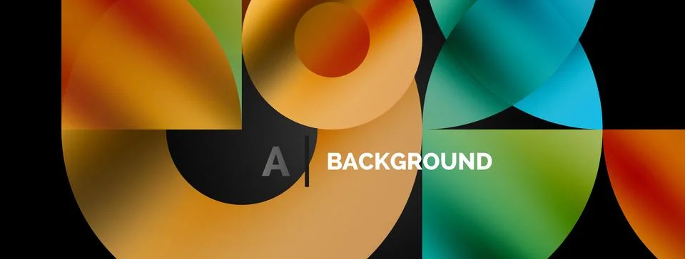 Circle and triangle abstract background. Concept for creative technology Stock Illustration