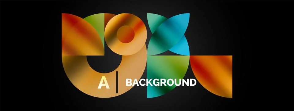 Circle and triangle abstract background. Concept for creative technology Stock Illustration