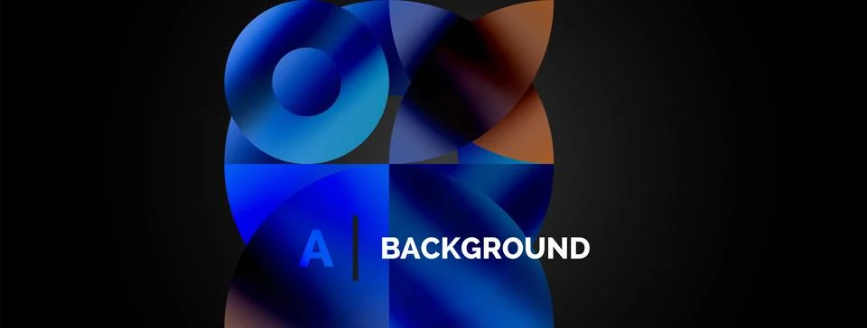 Circle and triangle abstract background. Concept for creative technology Stock Illustration