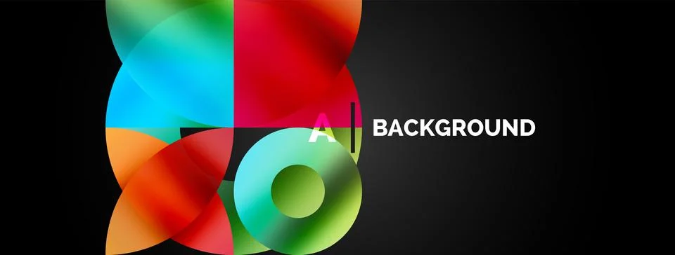 Circle and triangle abstract background. Concept for creative technology Stock Illustration