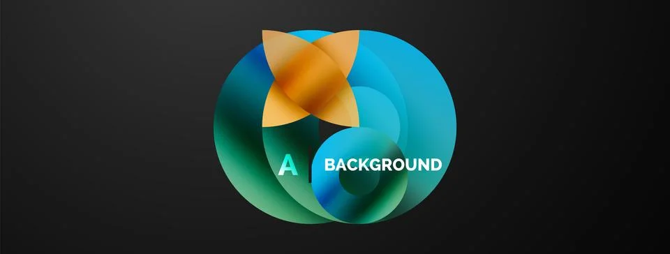 Circle and triangle abstract background. Concept for creative technology イラスト素材