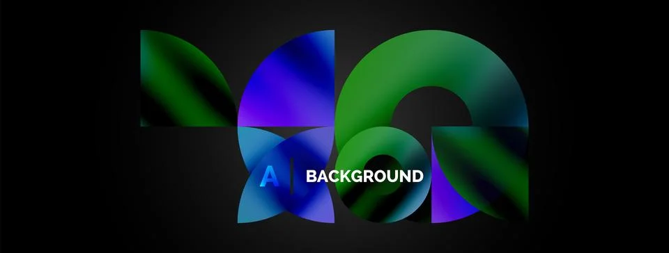 Circle and triangle abstract background. Concept for creative technology Stock Illustration
