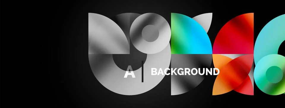 Circle and triangle abstract background. Concept for creative technology Stock Illustration