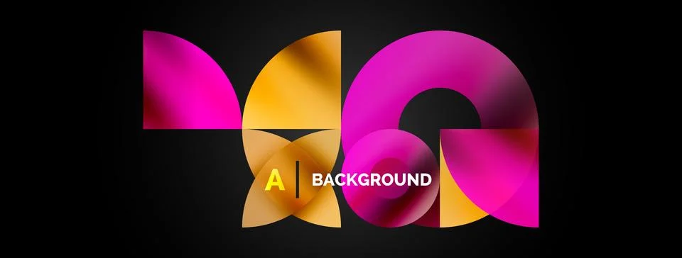 Circle and triangle abstract background. Concept for creative technology Stock Illustration