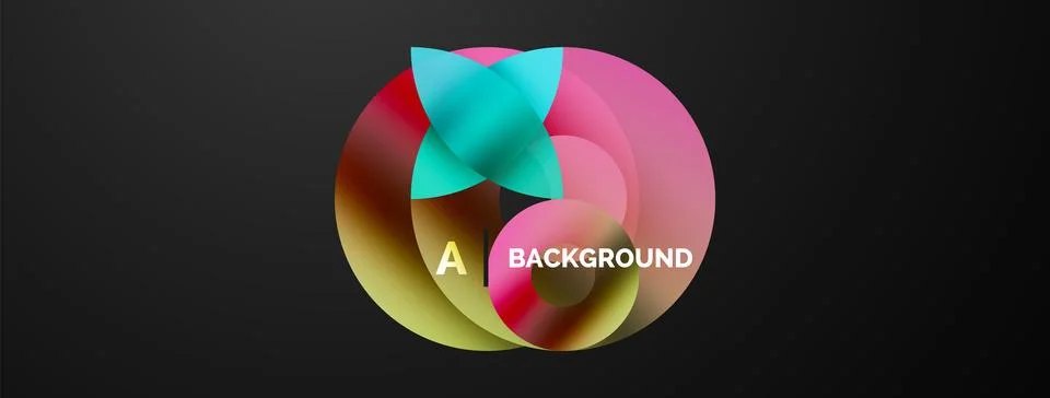Circle and triangle abstract background. Concept for creative technology Stock Illustration