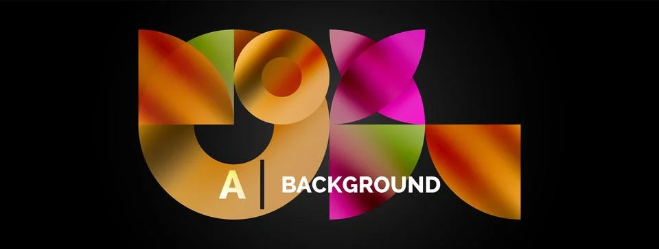 Circle and triangle abstract background. Concept for creative technology Stock Illustration