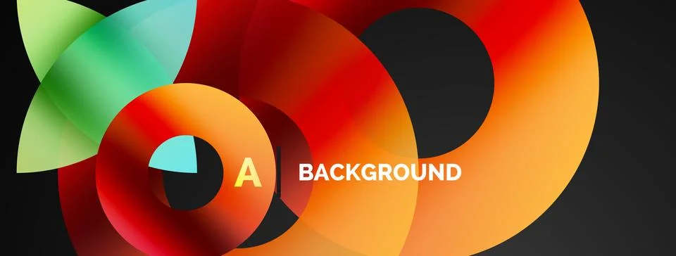 Circle and triangle abstract background. Concept for creative technology Stock Illustration