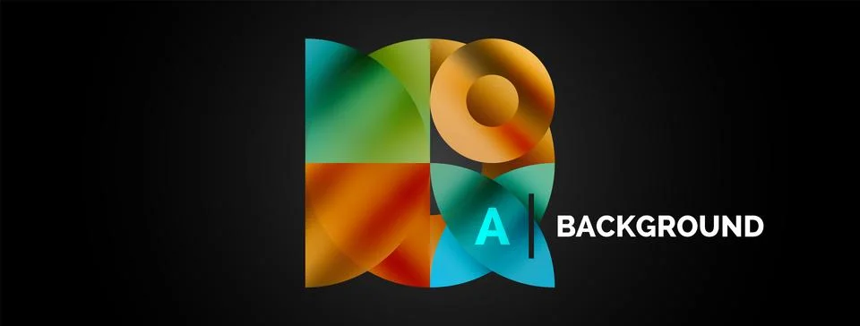 Circle and triangle abstract background. Concept for creative technology Stock Illustration