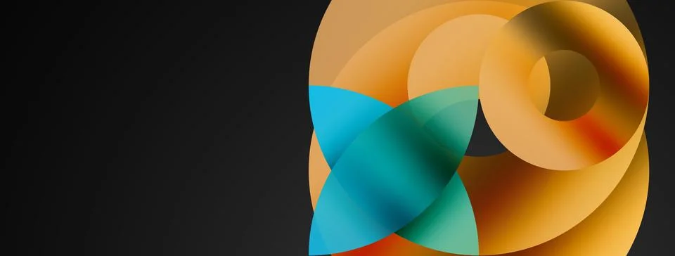 Circle and triangle abstract background. Concept for creative technology Stock Illustration