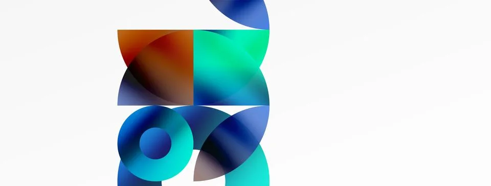 Circle and triangle abstract background. Concept for creative technology Stock Illustration