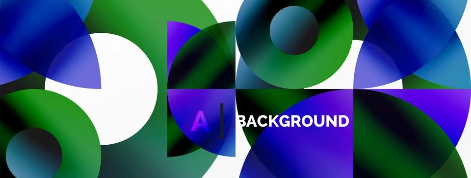 Circle and triangle abstract background. Concept for creative technology Stock Illustration