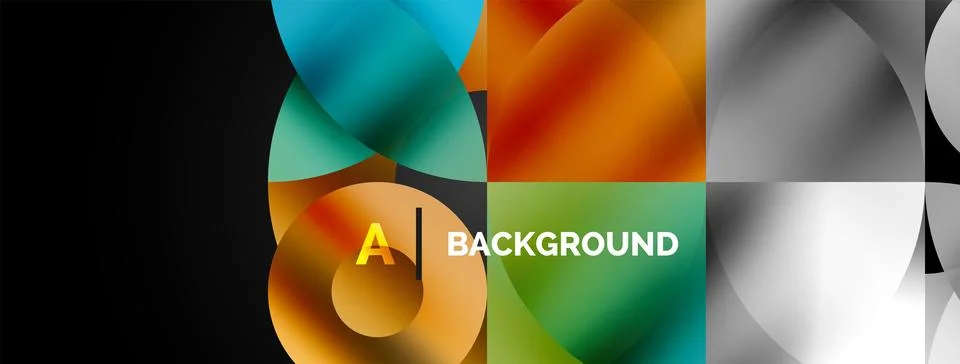 Circle and triangle abstract background. Concept for creative technology Stock Illustration