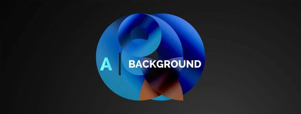 Circle and triangle abstract background. Concept for creative technology Stock Illustration