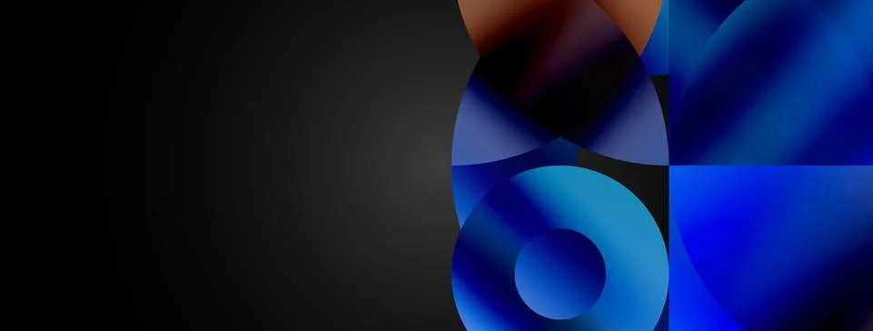 Circle and triangle abstract background. Concept for creative technology Stock Illustration