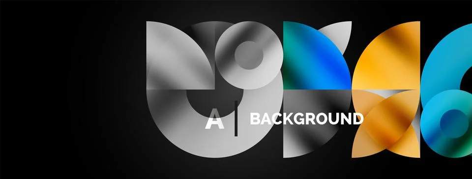 Circle and triangle abstract background. Concept for creative technology Stock Illustration