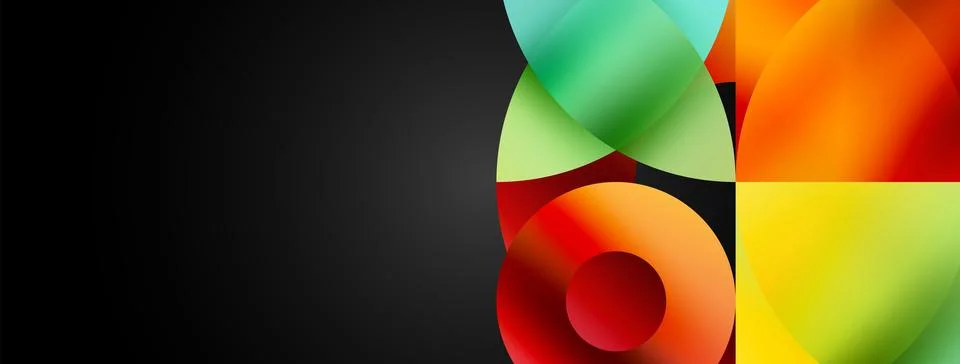 Circle and triangle abstract background. Concept for creative technology Stock Illustration