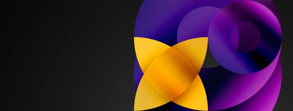 Circle and triangle abstract background. Concept for creative technology Stock Illustration