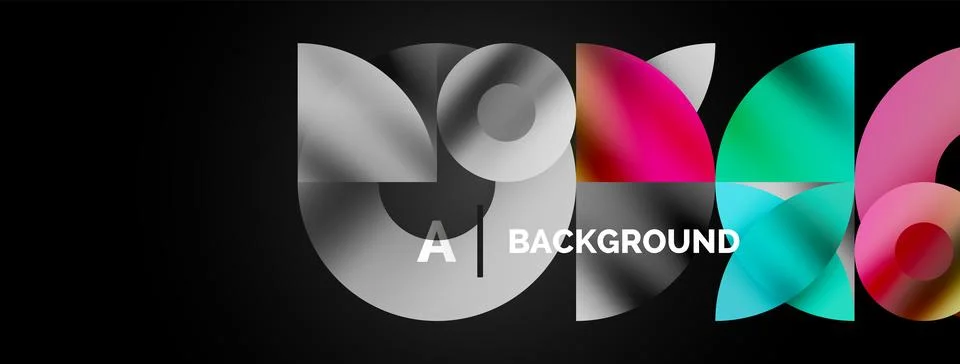 Circle and triangle abstract background. Concept for creative technology Stock Illustration