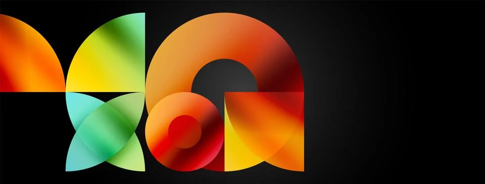 Circle and triangle abstract background. Concept for creative technology Stock Illustration