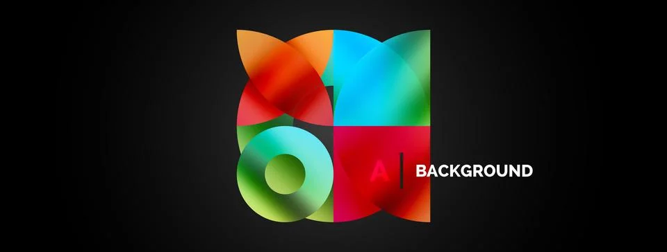 Circle and triangle abstract background. Concept for creative technology Stock Illustration