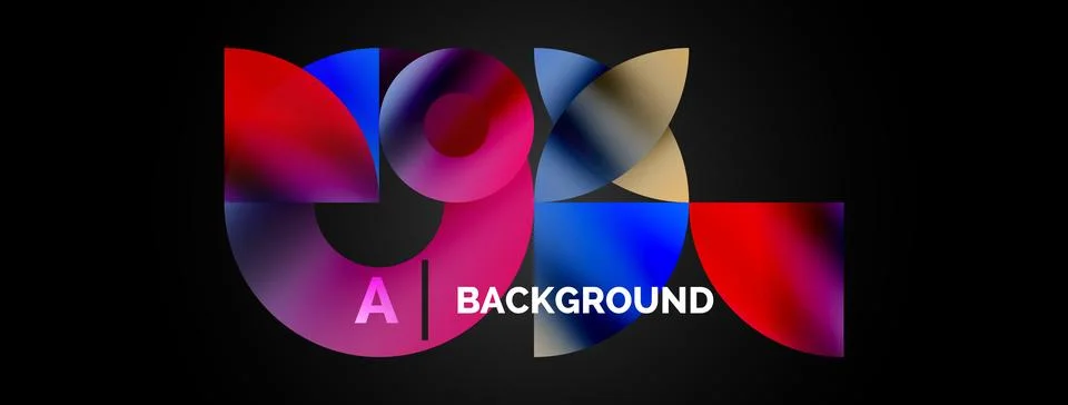 Circle and triangle abstract background. Concept for creative technology Stock Illustration